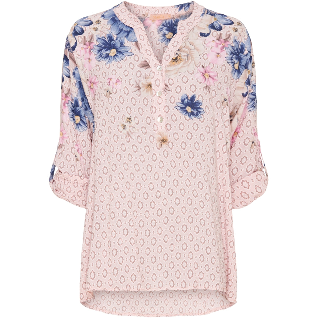 MARTA DU CHATEAU Marta du Chateau dame bluse 8053 Restudsalg Big Flower Rose