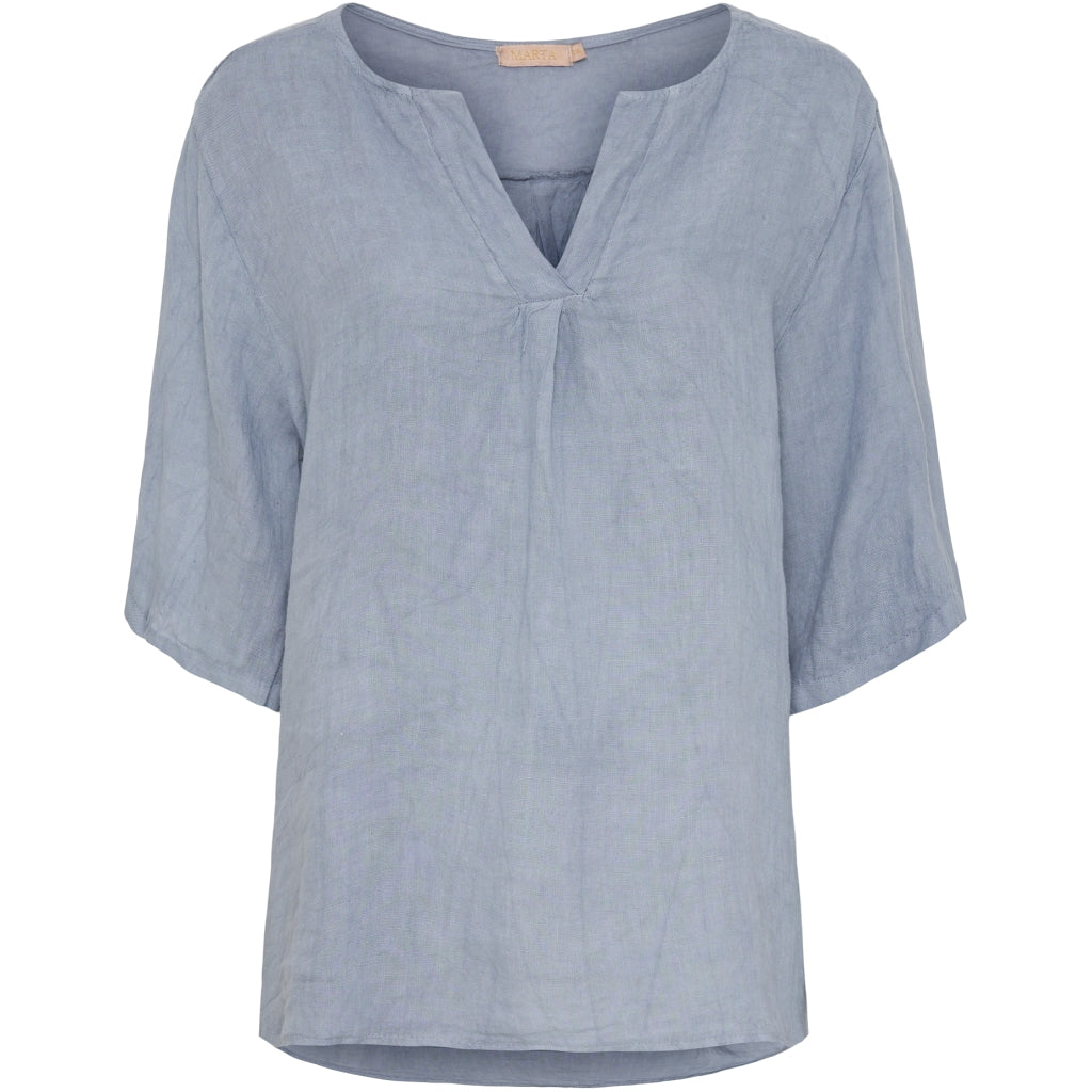 MARTA DU CHATEAU Marta du Chateau dame bluse 8383 Restudsalg Jeans Blue