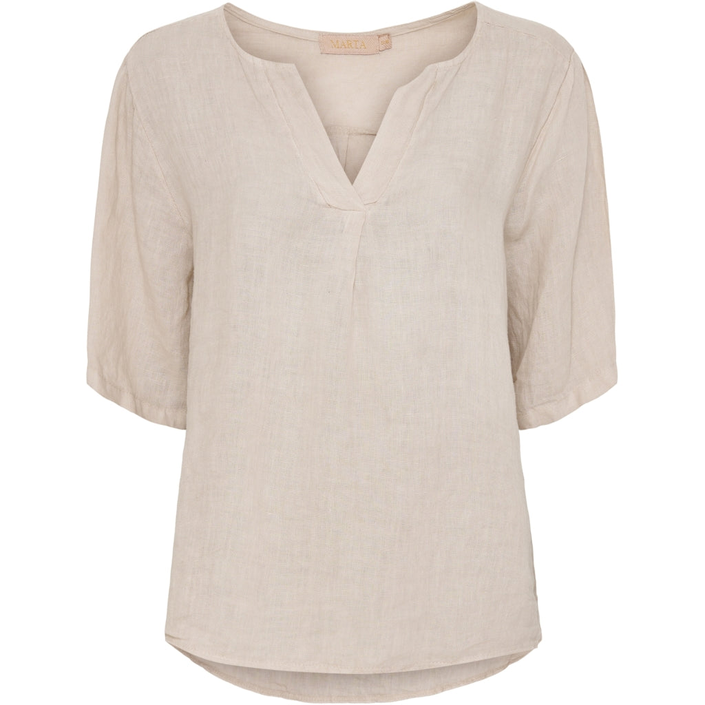 MARTA DU CHATEAU Marta du Chateau dame bluse 8383 Restudsalg Sabbia