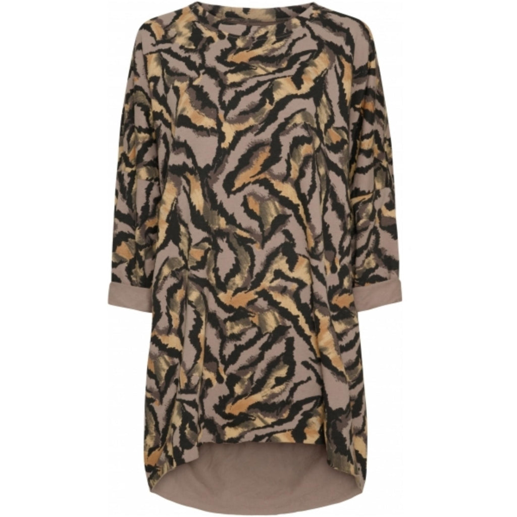 MARTA DU CHATEAU Marta du Chateau dame sweatshirt 01307 Restudsalg Brown Print