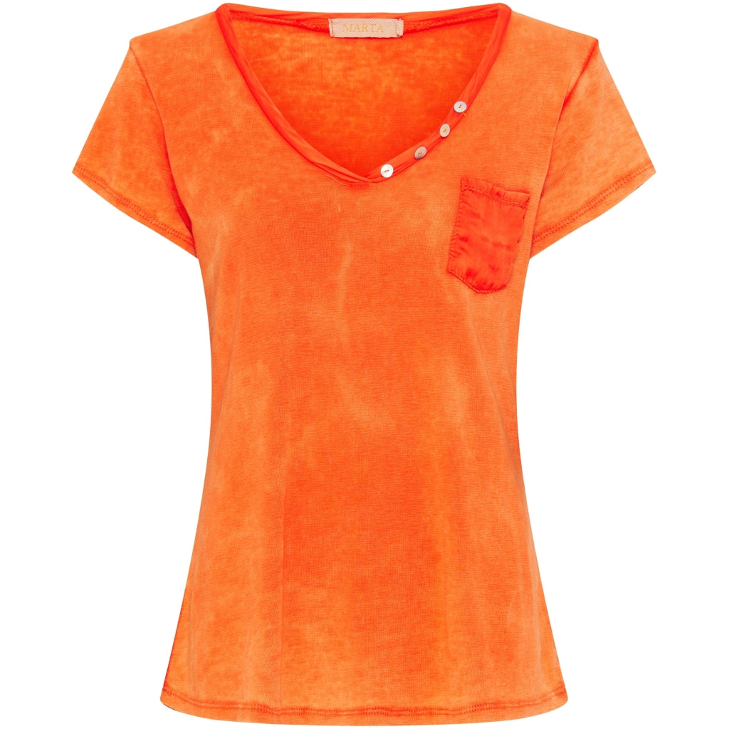 MARTA DU CHATEAU Marta Du Chateau dame t-shirt MdcDorothea Restudsalg Arancio
