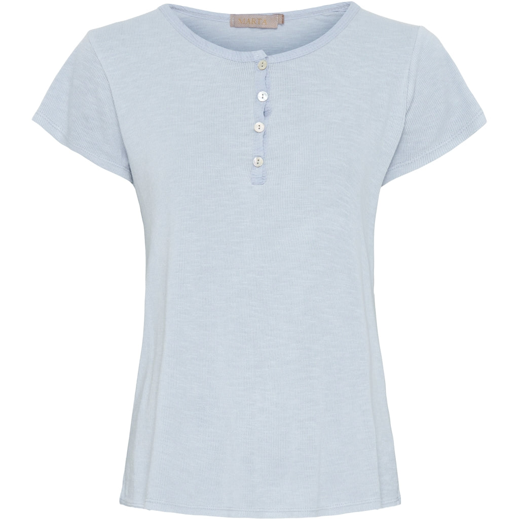 MARTA DU CHATEAU Marta du Chateau dame t-shirt 9649 Restudsalg Light blue