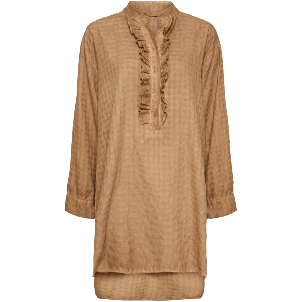 MARTA DU CHATEAU Marta du Chateau dame tunika 4879 Restudsalg Cuoio Washed