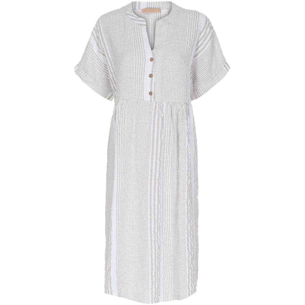 MARTA DU CHATEAU Marta du Chateau kjole 91730 Restudsalg Stripe Beige/White