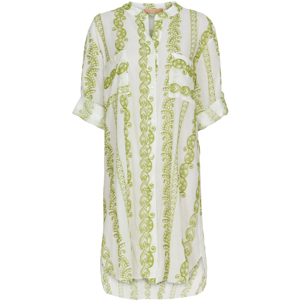 MARTA DU CHATEAU Marta du Chateau skjorte 1665 Embroidery Restudsalg Green