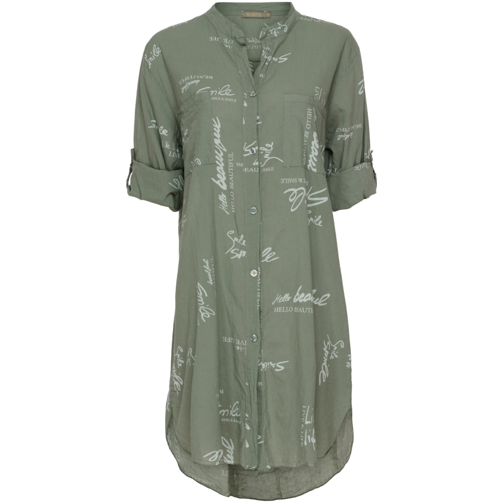 MARTA DU CHATEAU Marta du Chateau skjorte 1665 Print Restudsalg Militairy