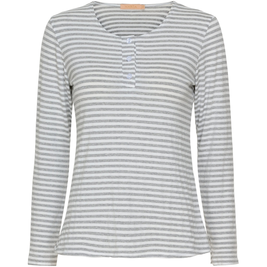 MARTA DU CHATEAU Marta du Chateau t-shirt 83023 Restudsalg Grey Stipe