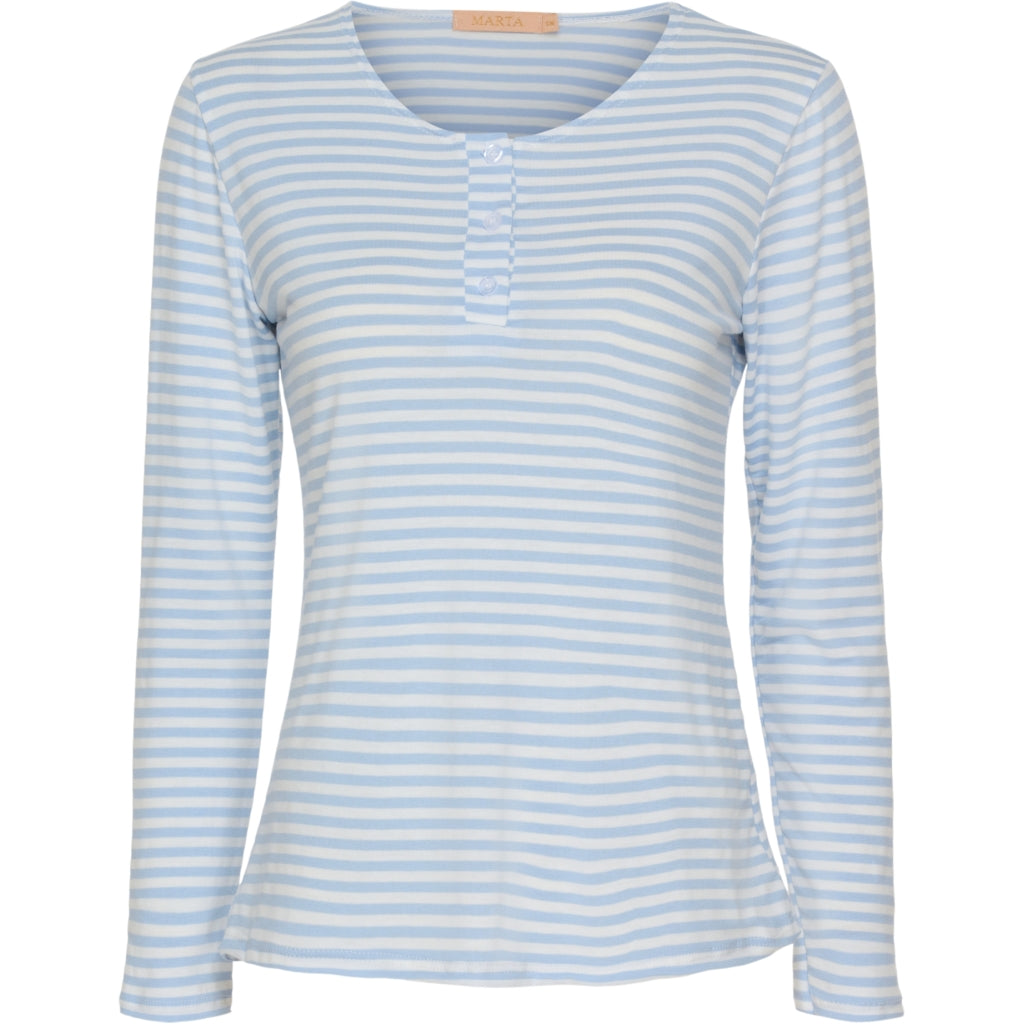 MARTA DU CHATEAU Marta du Chateau t-shirt 83023 Restudsalg Lightblue Stripe