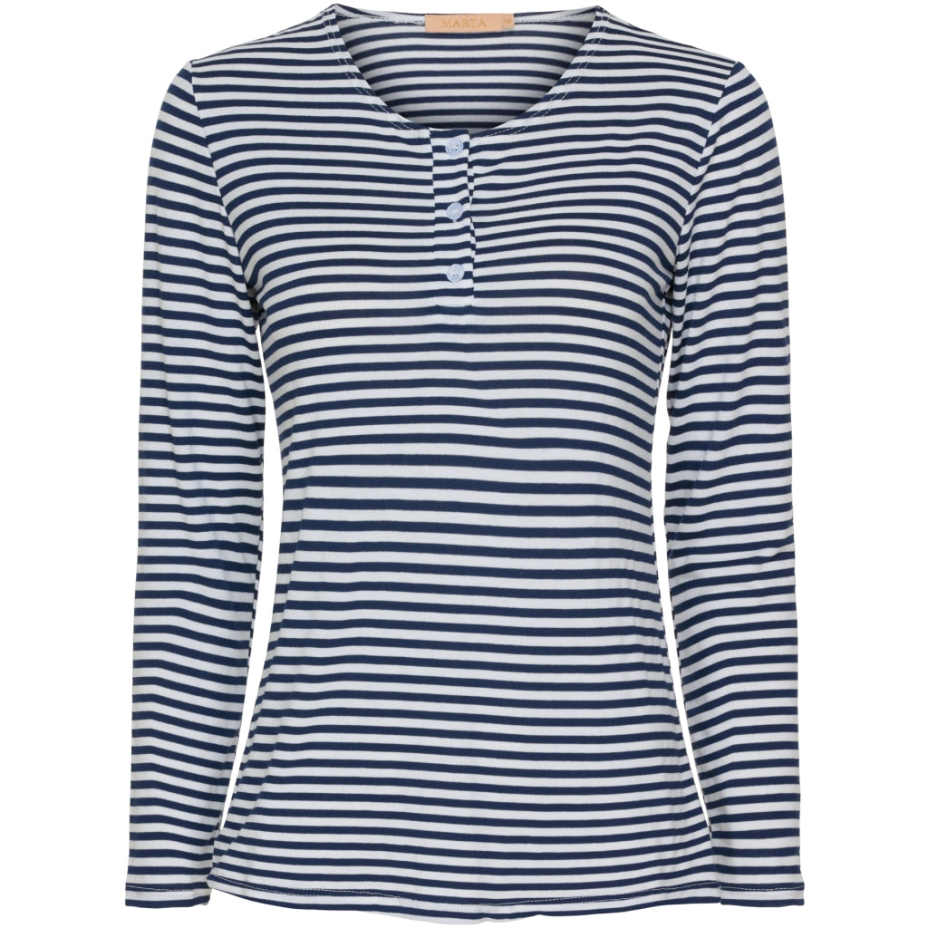 MARTA DU CHATEAU Marta du Chateau t-shirt 83023 Restudsalg Navy Stripe