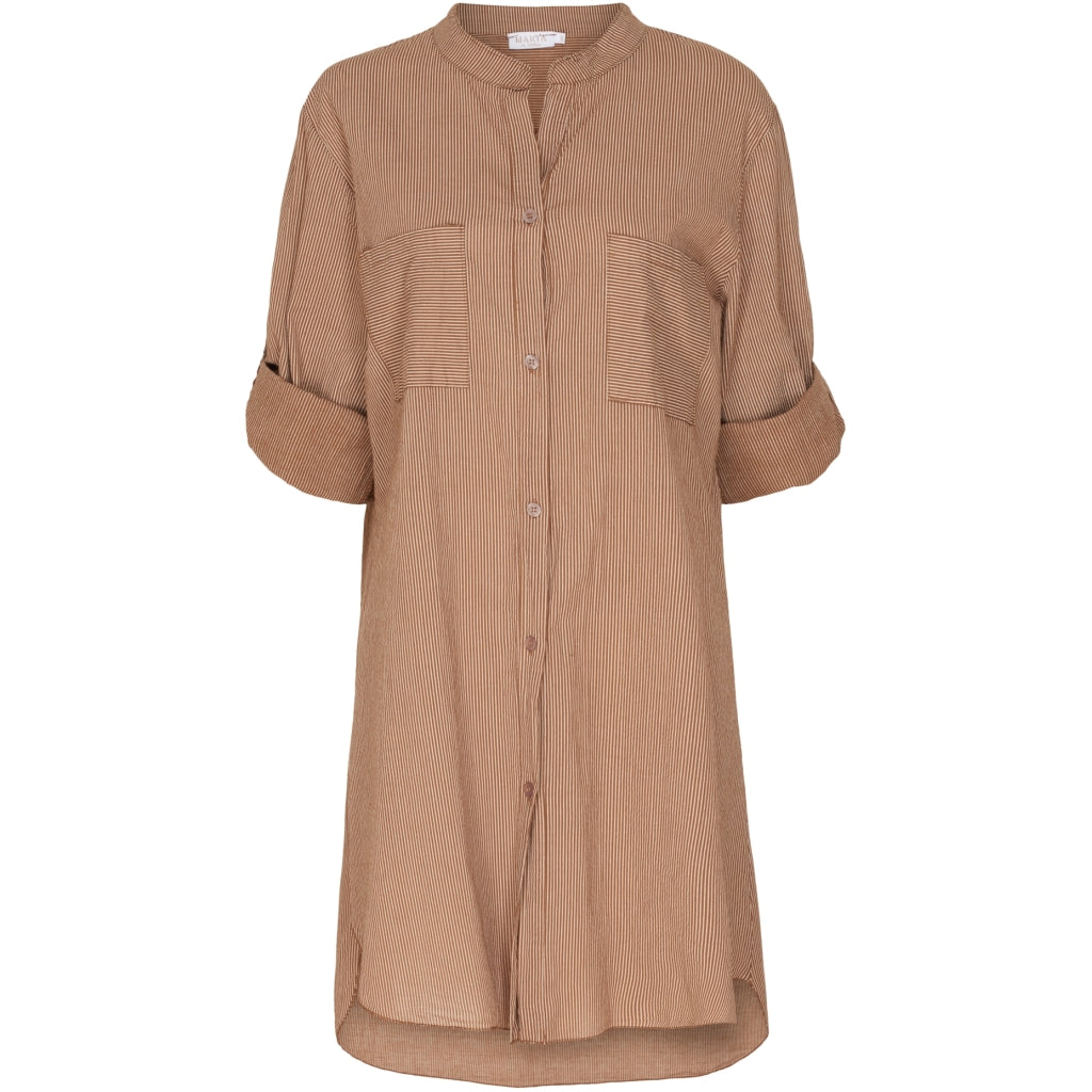 MARTA DU CHATEAU Marta du Chateau tunic 1666 Restudsalg Stripe Camel