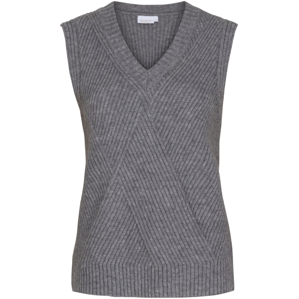 MARTA DU CHATEAU Marta du Chateau vest aw268 Vest Grey