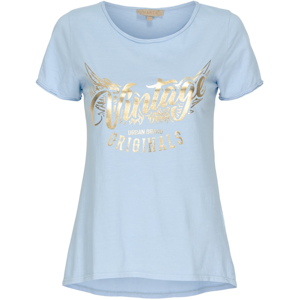 MARTA DU CHATEAU Marta du chateau Dame T-shirt 7596 Restudsalg Light blue