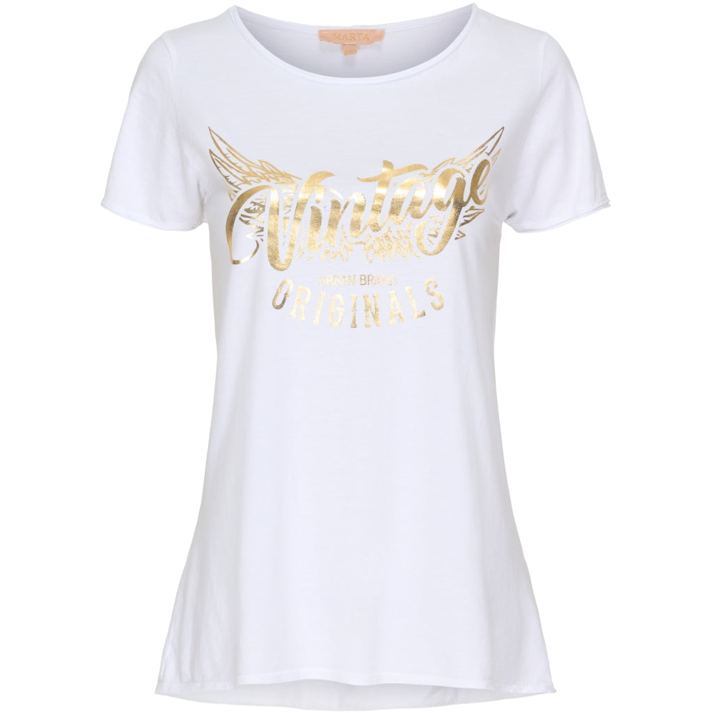 MARTA DU CHATEAU Marta du chateau Dame T-shirt 7596 Restudsalg White