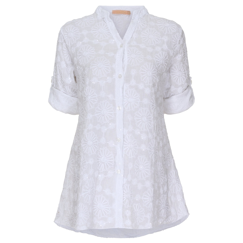 MARTA DU CHATEAU Marta du chateau Dame Tunika 2699-3 Tunica White