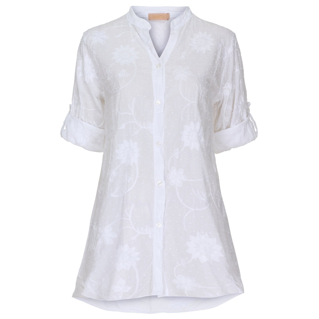 MARTA DU CHATEAU Marta du chateau Dame Tunika 2699-4 Restudsalg White