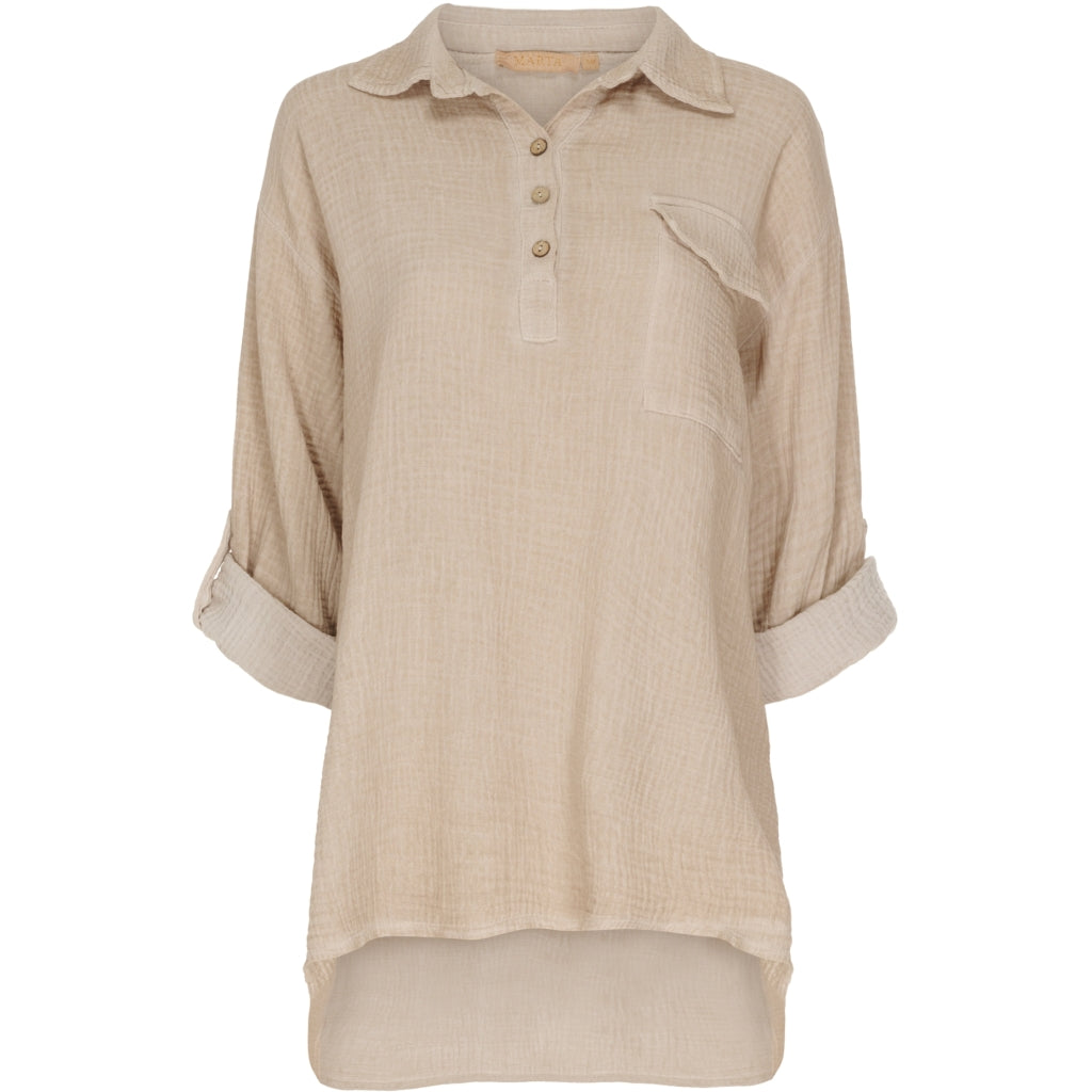 MARTA DU CHATEAU Marta du chateau dame bluse 4658 Restudsalg Beige