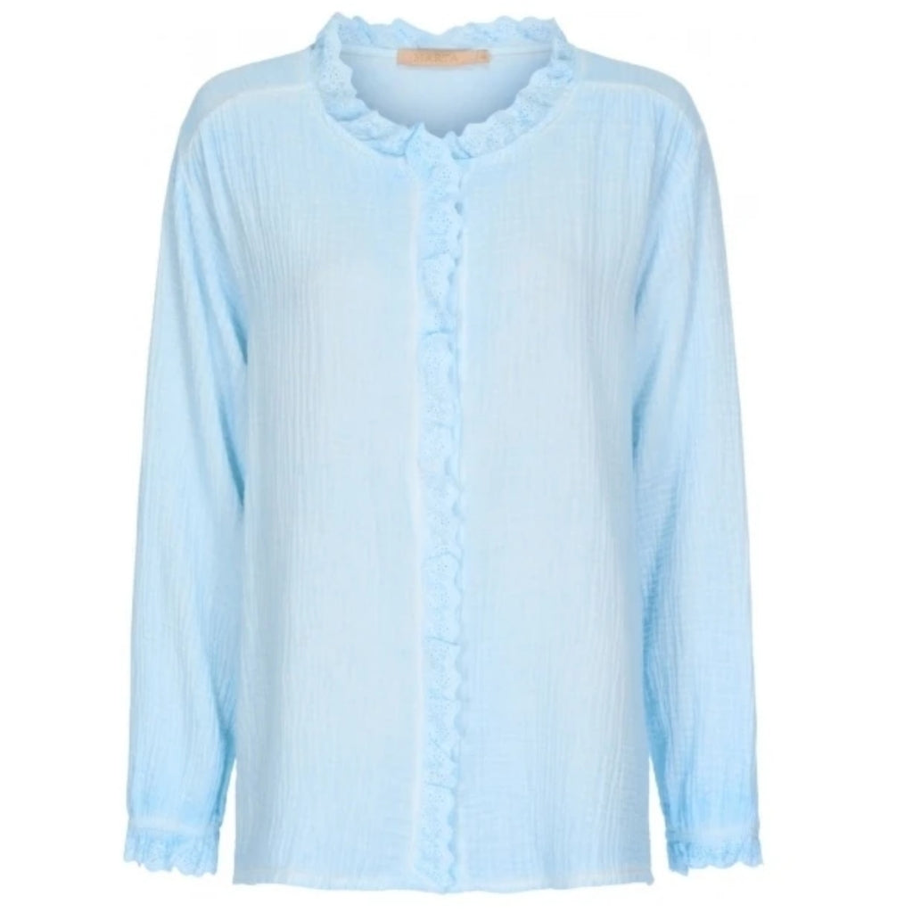 MARTA DU CHATEAU Marta du chateau dame bluse 4661 Restudsalg Sky Blue