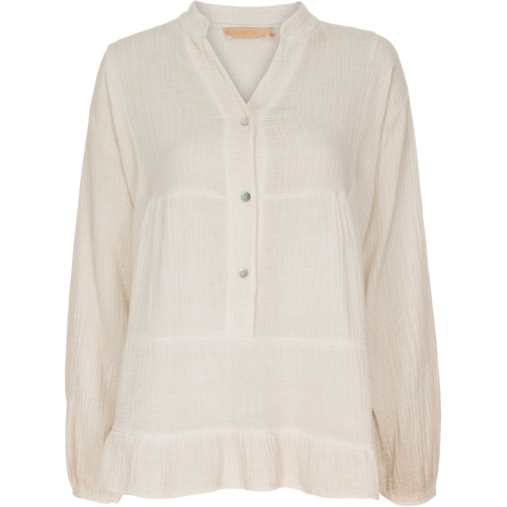 MARTA DU CHATEAU Marta du chateau dame bluse 4663 Restudsalg Beige
