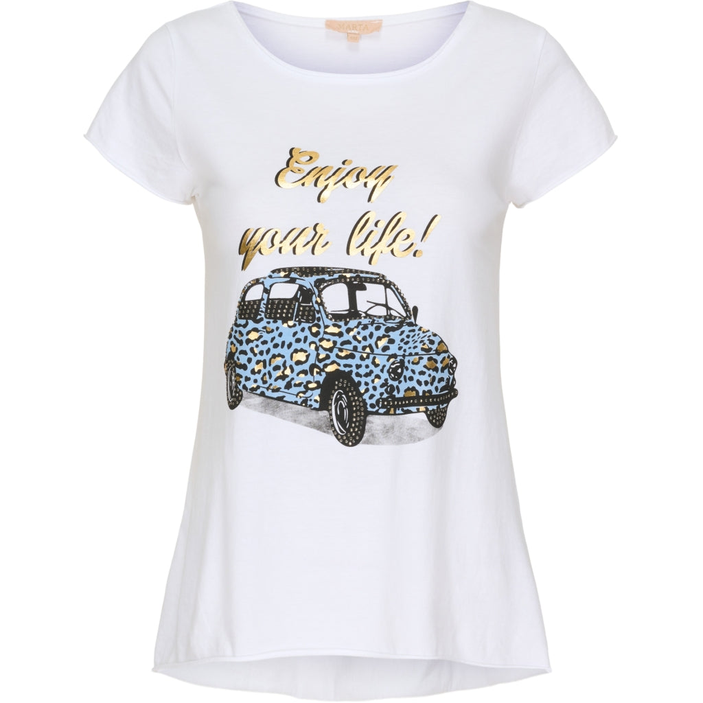 MARTA DU CHATEAU Marta du chateau dame t-shirt 0301 Restudsalg Print blue