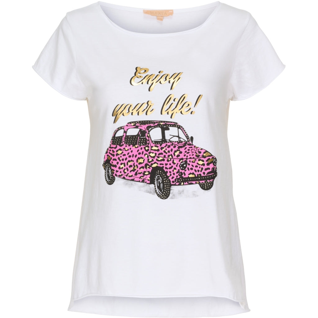 MARTA DU CHATEAU Marta du chateau dame t-shirt 0301 Restudsalg Print purple