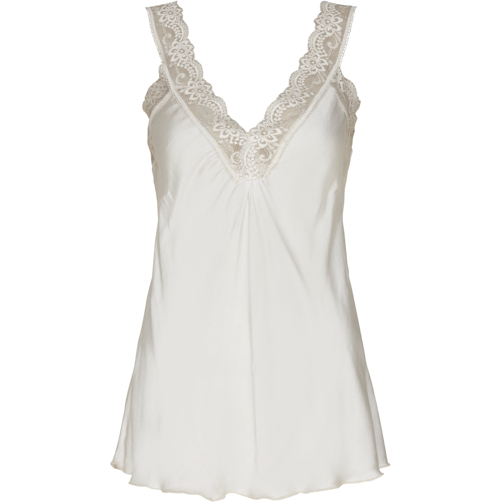 MARTA DU CHATEAU Marta du chateau dame top med blondekant 21336 Top Beige