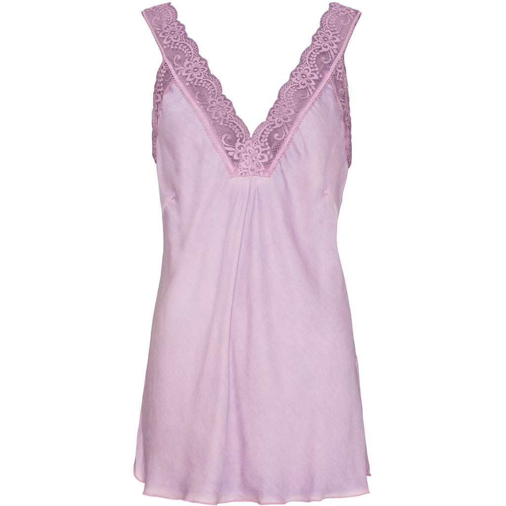 MARTA DU CHATEAU Marta du chateau dame top med blondekant 21336 Top Lavender