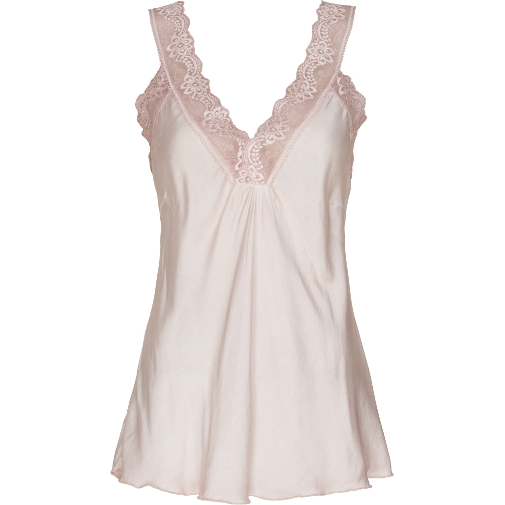 MARTA DU CHATEAU Marta du chateau dame top med blondekant 21336 Top Rose