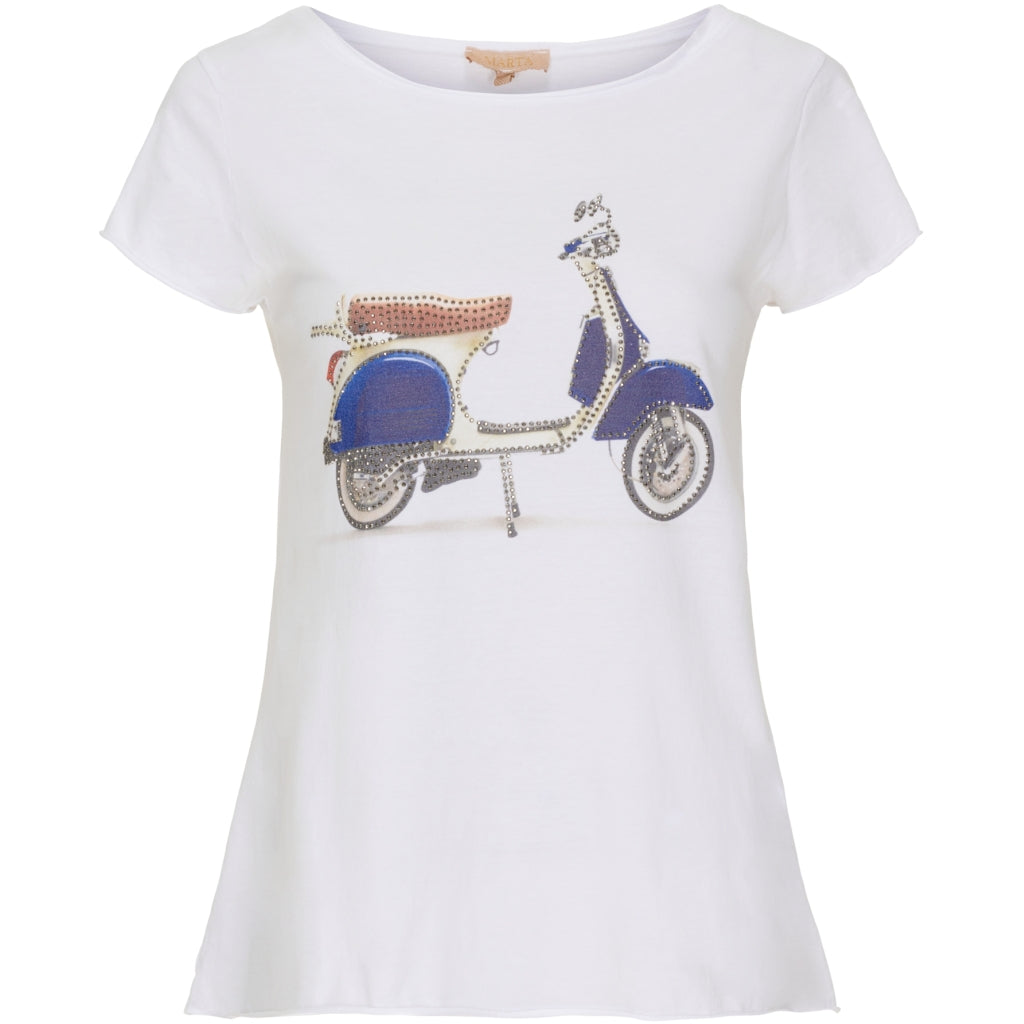 MARTA DU CHATEAU Marta tee 0301 Scooter Restudsalg Print blue