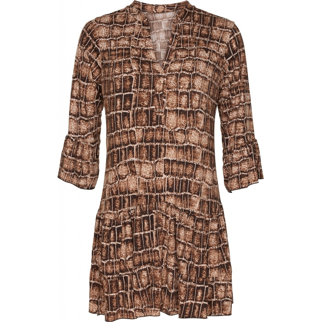 MARTA DU CHATEAU Mønstret kort kjole Restudsalg Croco
