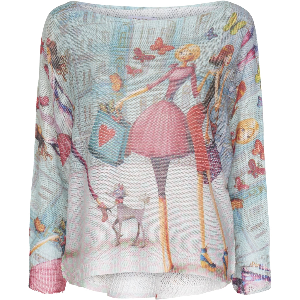 MARTA DU CHATEAU Multifarvet Strik Restudsalg Multi color