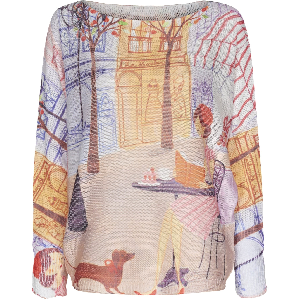 MARTA DU CHATEAU Multifarvet Strik 8507 Restudsalg Rose