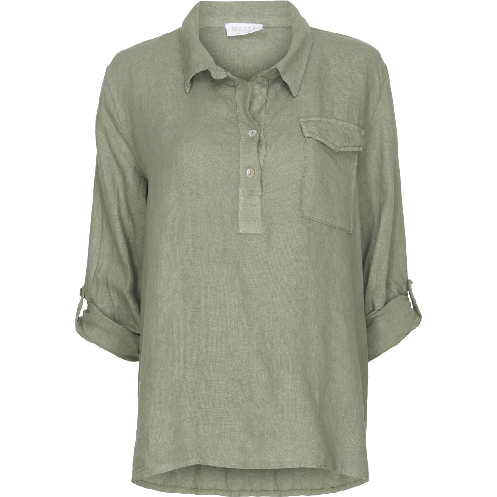 MARTA DU CHATEAU Skjorte med brystlomme Restudsalg Savia