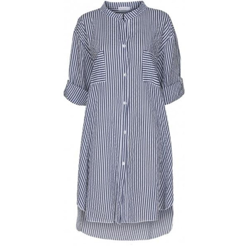 MARTA DU CHATEAU Skjortekjole med striber Dress Blue/white