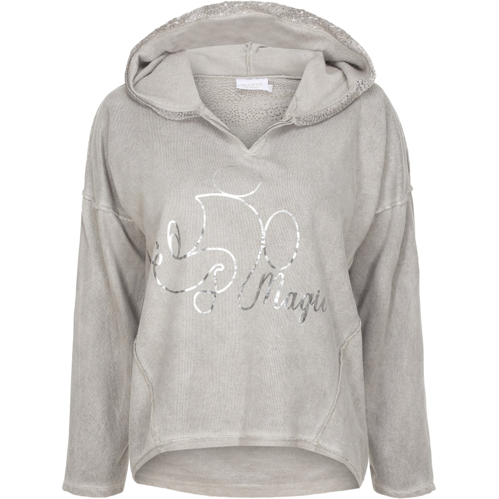 MARTA DU CHATEAU Sweatshirt med mønster Restudsalg Grey