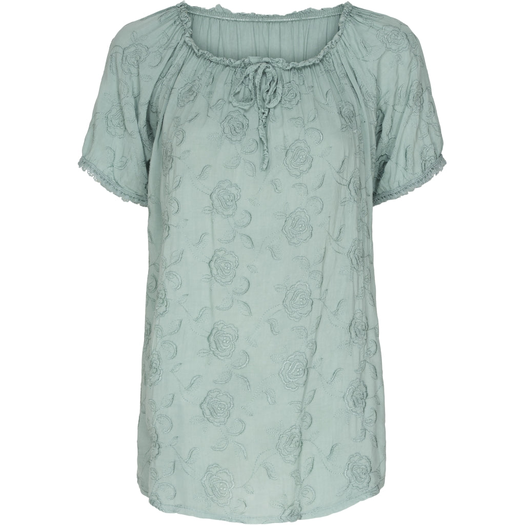 MARTA DU CHATEAU T-shirt med mønster Restudsalg Mint Green