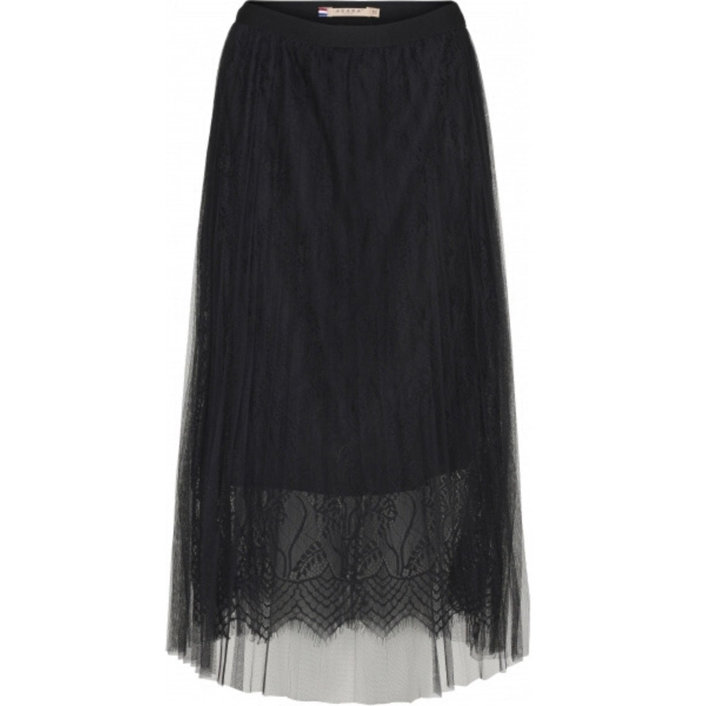 MARTA DU CHATEAU Tylnederdel med mønster Restudsalg Black