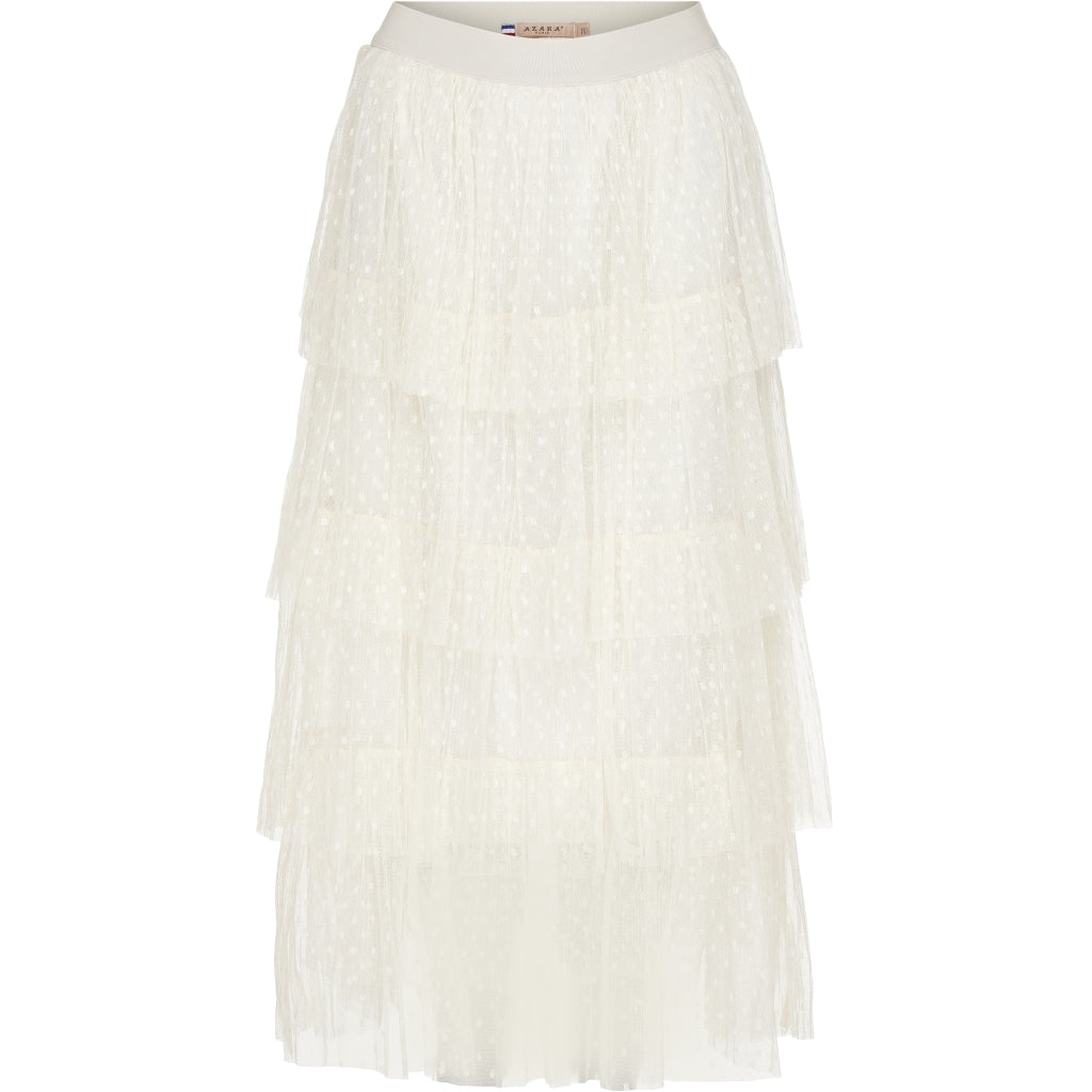 MARTA DU CHATEAU Tylnederdel med prikker Restudsalg White Cream